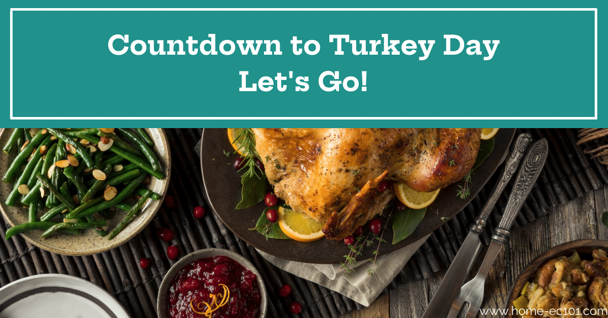 Thanksgiving Turkey with Text Overlay that says Countdown to Turkey Day Let's Go